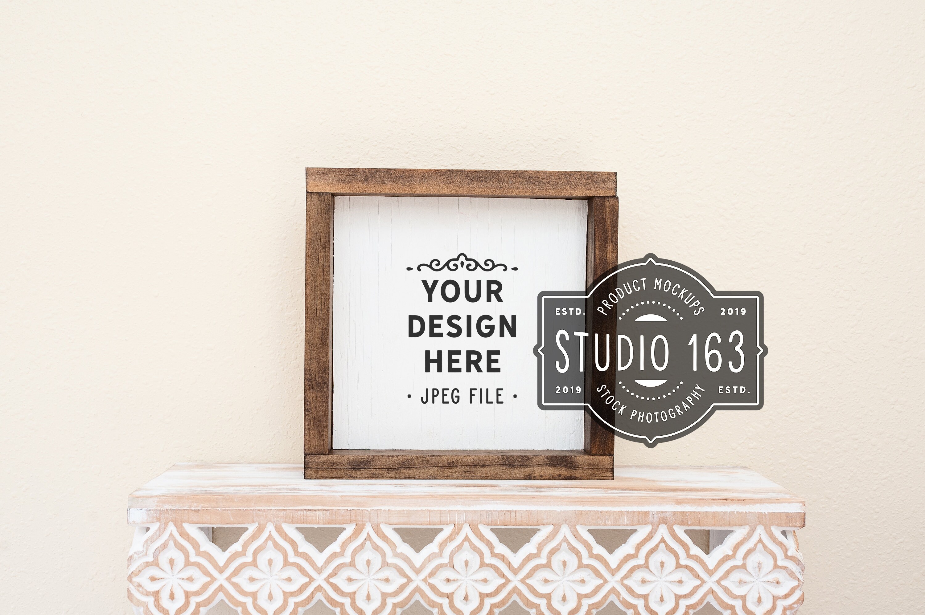 Download 8x8 Wood Sign Mockup Blank Wood Sign Farmhouse Style ...