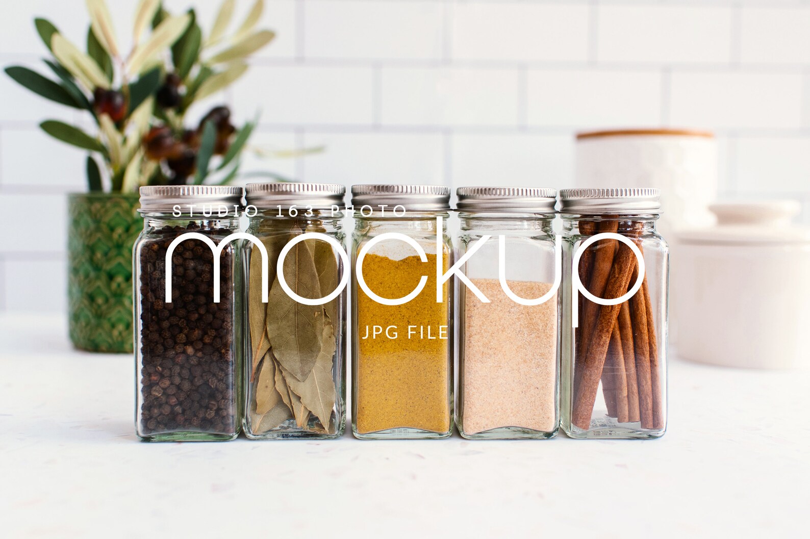Spice Jar Mockup Glass Jar Mockup Set of Jars Kitchen Add | Etsy