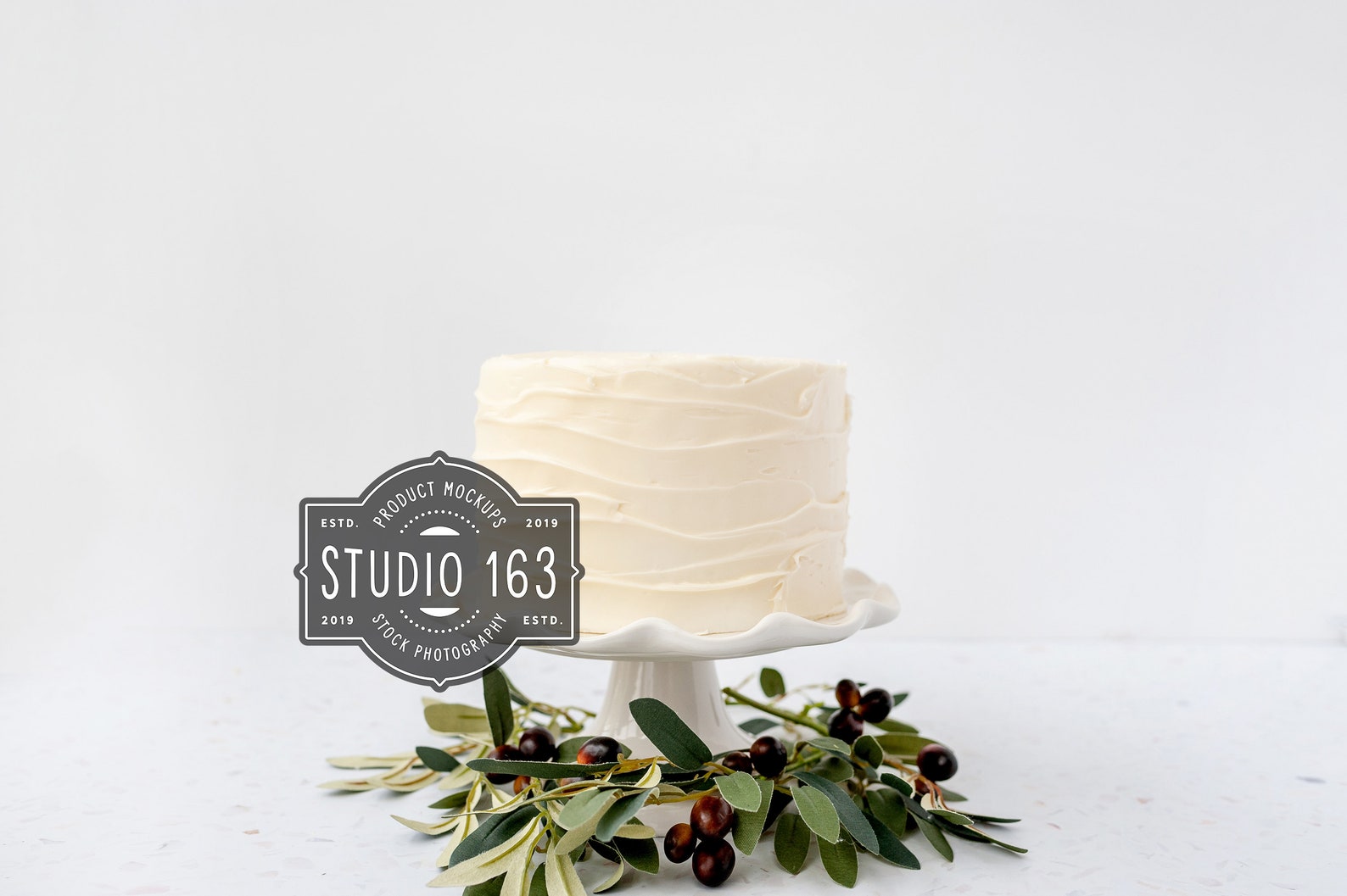 Download Cake Topper Mockup Cake Photo Cake Mockup Greenery Blank | Etsy