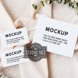 Maquette de carte de visite, papeterie Set Mockup, Maquette de carte, Maquette de mariage, Flat Lay Photo, PSD, TÉLÉCHARGEMENT INSTANTANÉ