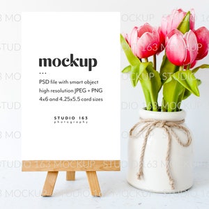 Download Recipe Card Mockup 4x6 Card Mock Up 4x5 Card Table Card | Etsy