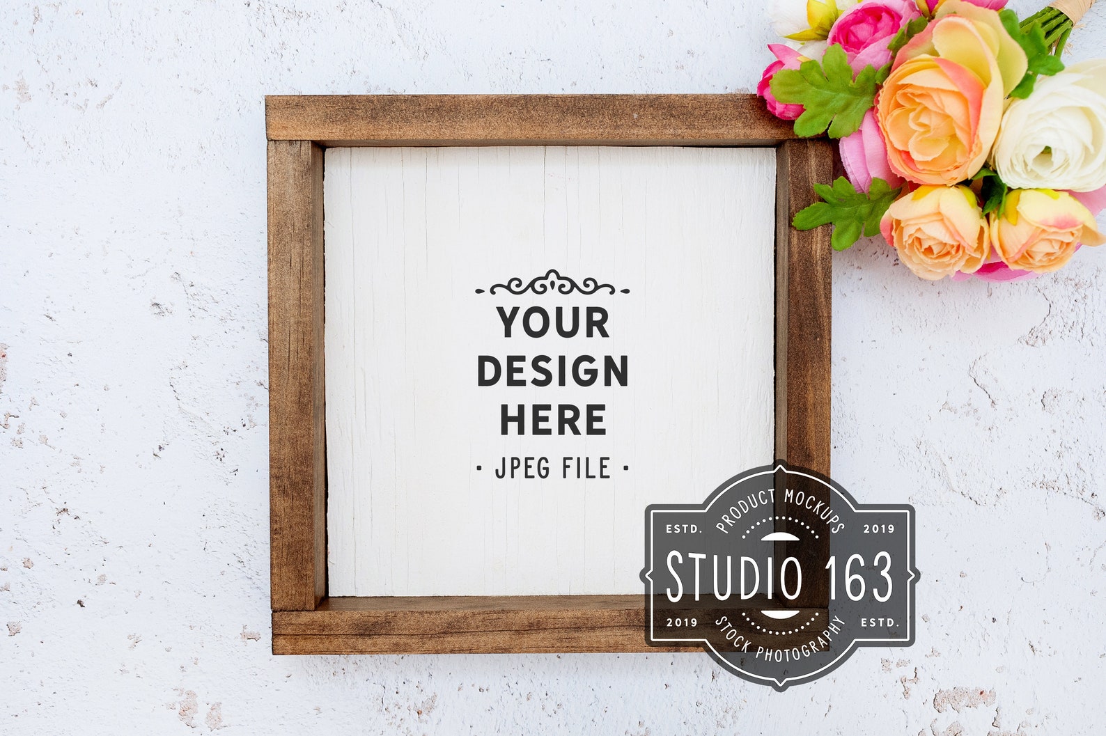 Download 8x8 Wood Sign Mockup Blank Wood Sign Farmhouse Style Mockup | Etsy