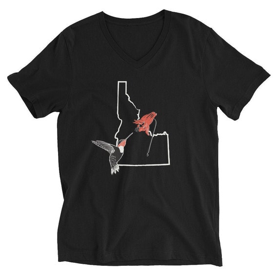 Idaho Hummingbird V-neck Idaho Tee Hummer T-shirt