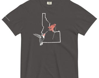 Shirt kolibrie Idaho | Vogels kijken | Cadeau vogelliefhebber | Shirt natuur Midwest | T-shirt met dierenprint | Vogelaar