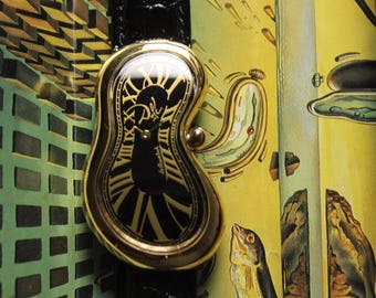 Rare vintage 90s Onyx black dial Salvador dali watch