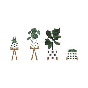 Bonitas macetas para Cricut, con plantas exclusivas en formato SVG/EPS/PNG