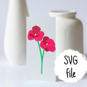 Coquelicot rouge SVG/PNG/EPS pour Cricut