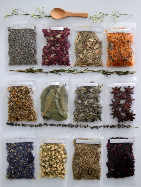 Witchcraft Dried Herbs Supplies 20 Organic Witch Herbs for Spells W Spoon  NEW