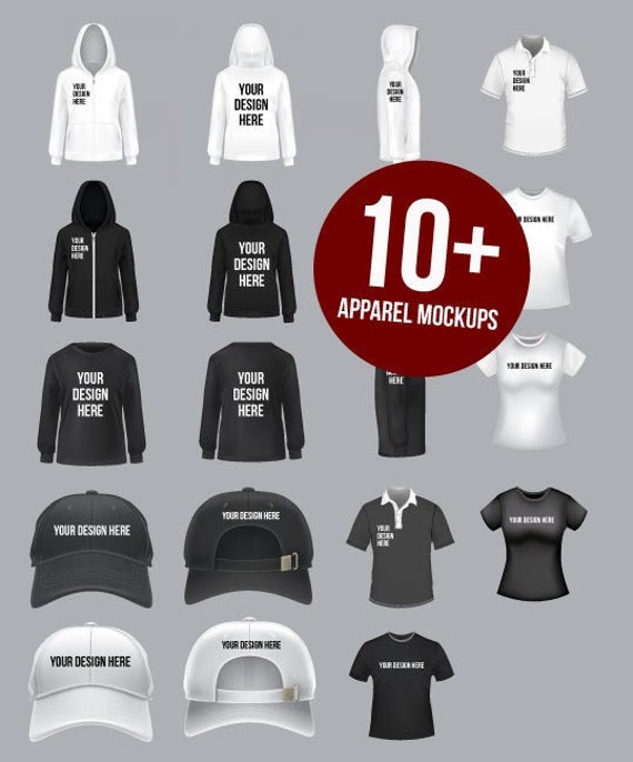 Download Vector Apparel Mockup T Shirt Hoodie Hat Polo Cap Sweater Etsy