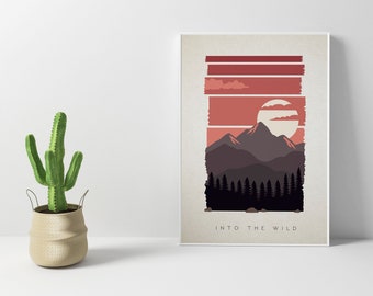 Poster "Into the wild - wood" | Digital File | Editable and ready to print | A4 format