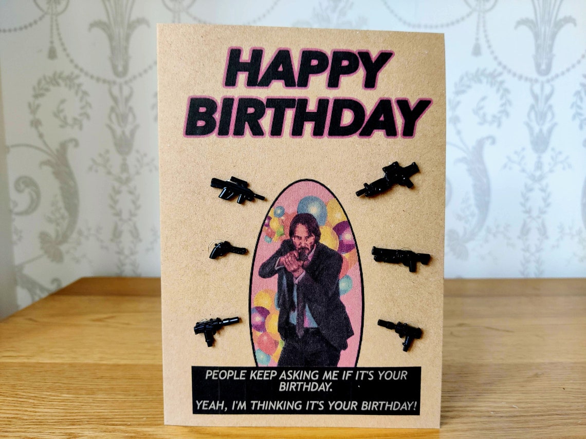 John Wick Birthday Card Etsy