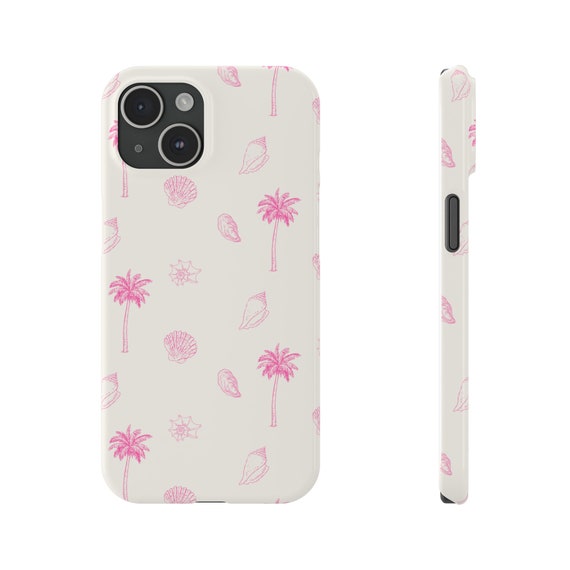 Coastal Girl Phone Case | Trendy | Pink | Preppy Cases | iPhone Cases |  Coastal | Beachy | Slim Case | Beach Pattern | iPhone 15 and More - Etsy