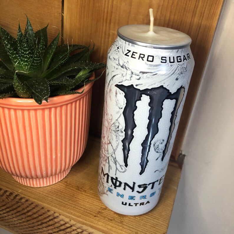 Monster candle Upcycled energy drink scented candle gift Etsy