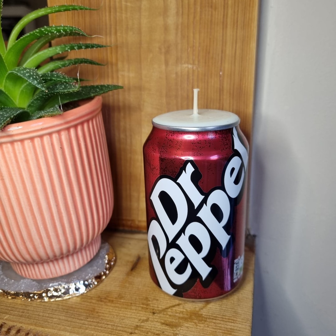 Dr Pepper Upcycled Scented Candle Gift Her Him Birthday Soft Drink Men
