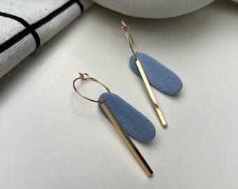 Dainty Blue Hoops