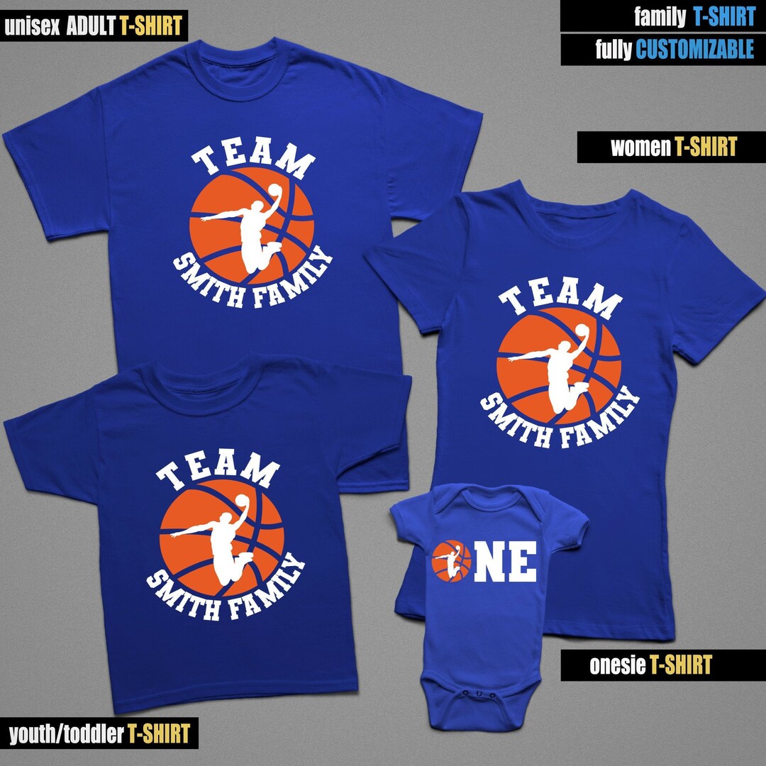 Custom Basketball Team Family One Basketball Theme One Year Old