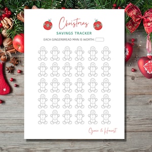 Suivi des économies de Noël - Format lettre et A4 - Fichier PDF