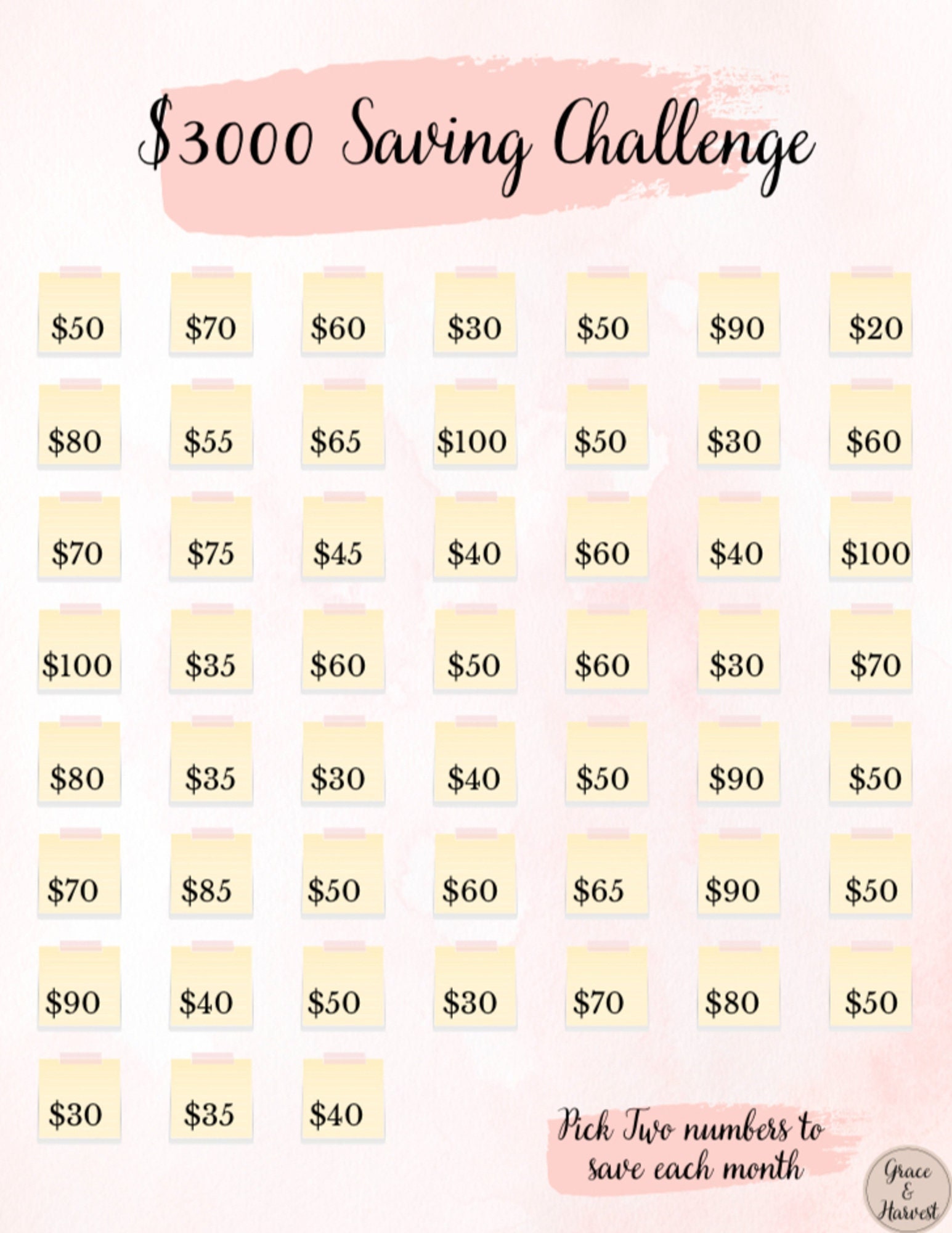 3K Savings Tracker Savings Challenge Budget Sheets Savings Tracker