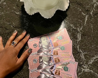 500 Pink Foil Placeholder Slips | Envelope System Placeholders | Bill Exchange Prop Money- Set of 5
