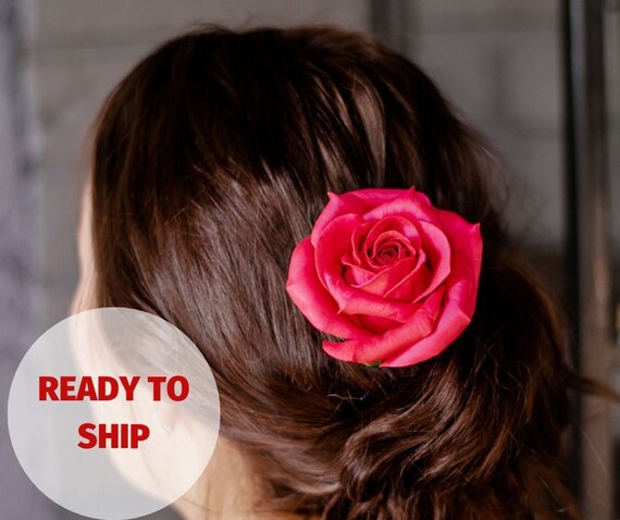 real flower brooch for hair