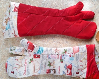 Extra Long Oven Glove PDF Sewing Pattern - Oven mitts - Gifts for bakers -digital download