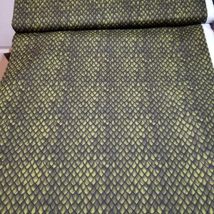 Green Dragonscales Fabric, 6DRG-3, Dragons: The Ancients Collection by Jason Yenter, 100% quilting cotton, geeky fabrics image 2