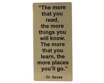 Dr. Seuss Iconic Quote Plaque from the Family of the Founder of the Little Free Library Movement
