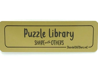 Puzzle Library Plaque from the Family of the Founder of the Little Free Library Movement