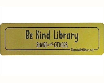 Be Kind Library Plaque from the Family of the Founder of the Little Free Library Movement