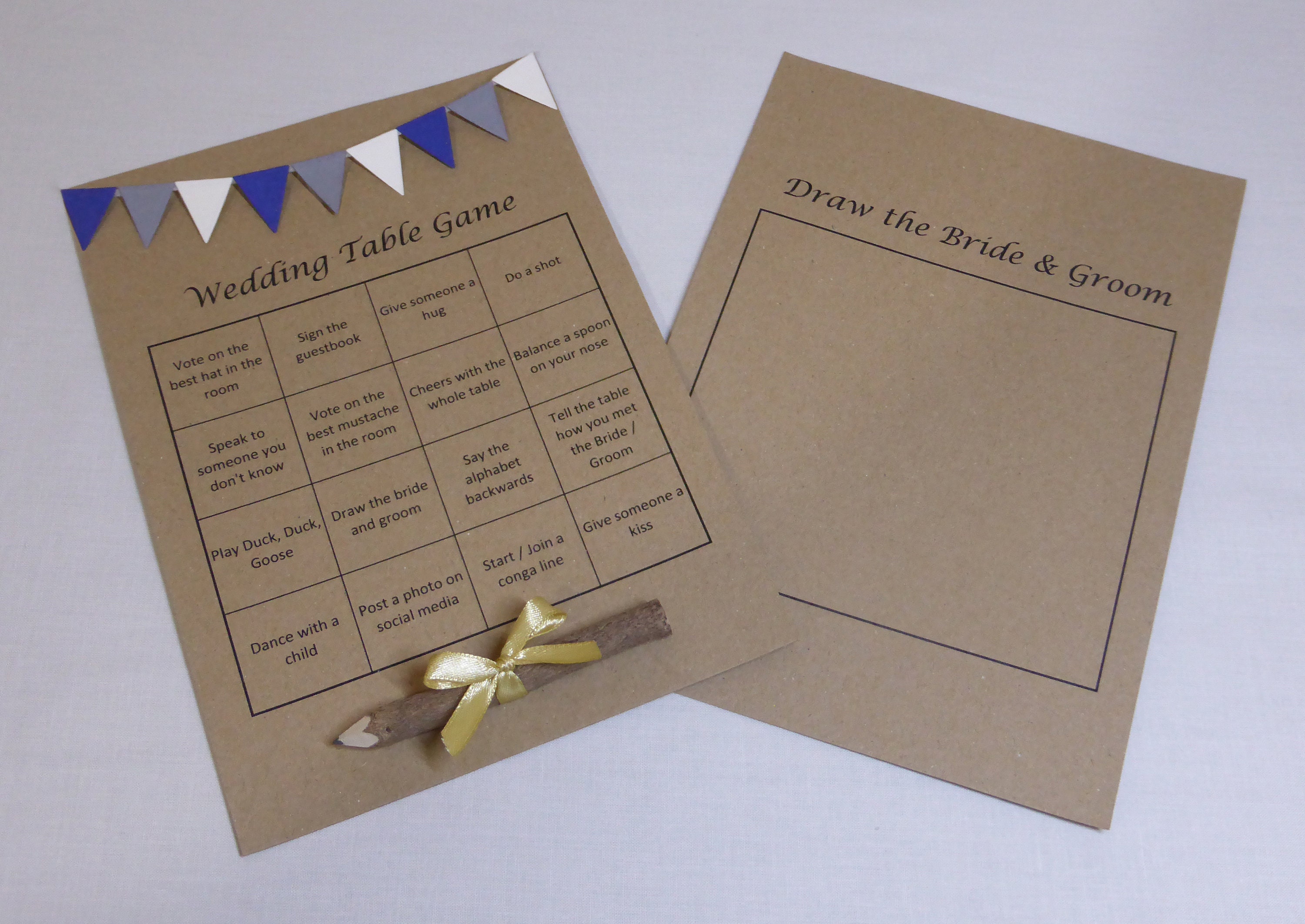 Wedding Table Game Pack of 8 Etsy