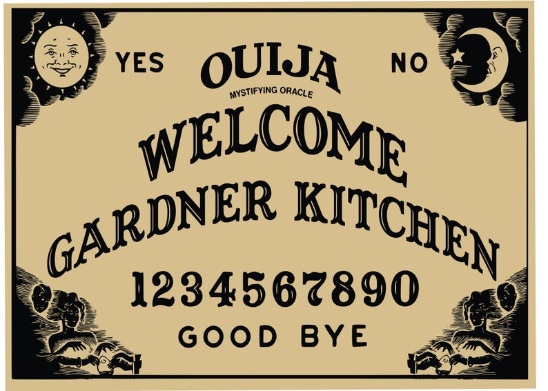 Ouija Glass Cutting Board 8 x 11 Textured Customized Halloween Etsy