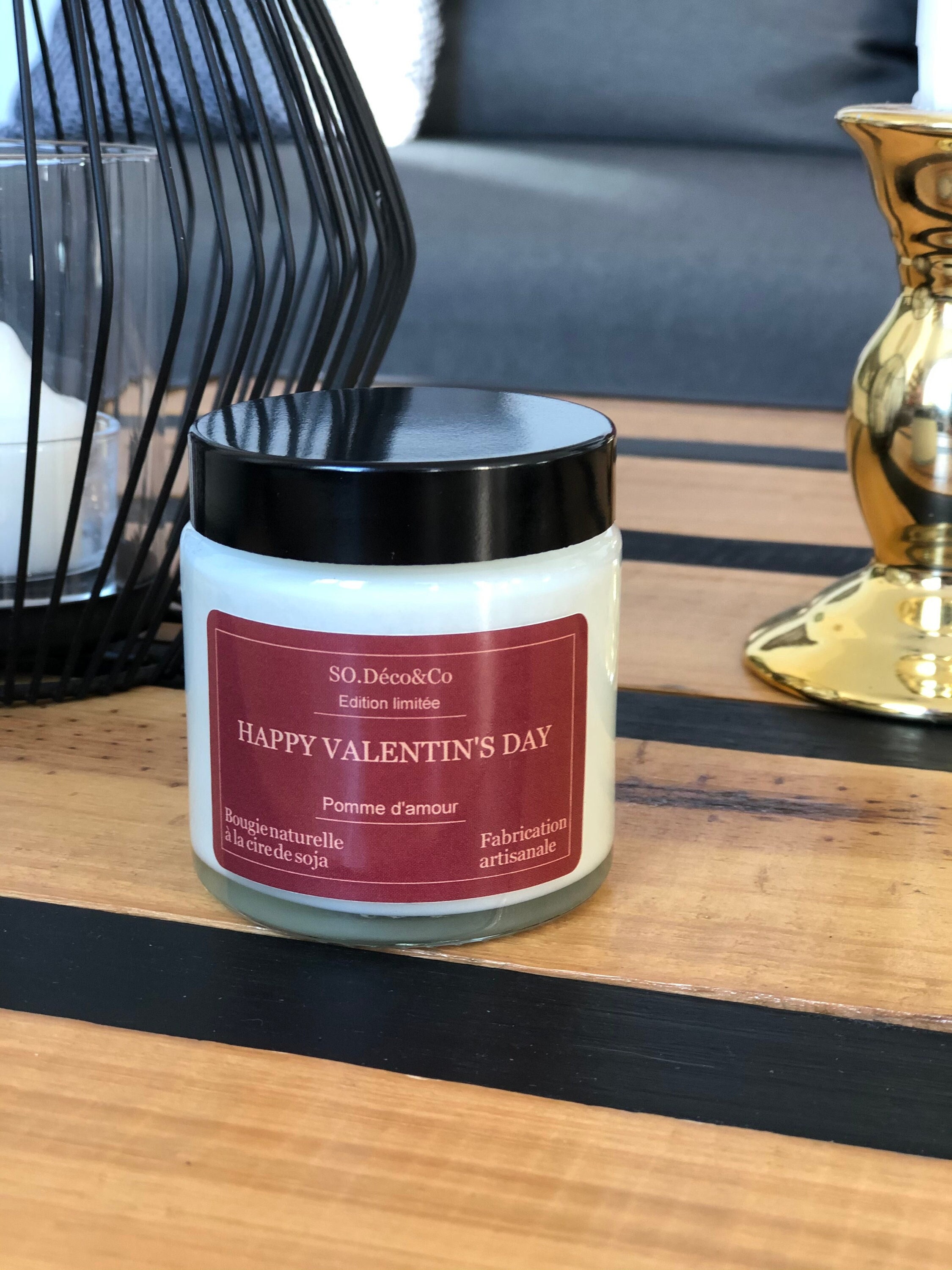 Bougie Happy Valentin's Day