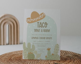 Taco Bout a Babypartyeinladung, EDITIERBARE Fiesta-Babyparty-Bundle, Taco-Babyparty-Set, Instant Download-Vorlage, 194