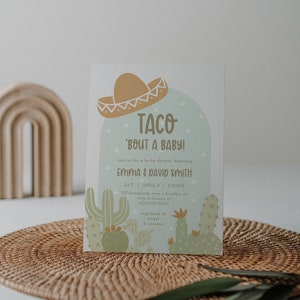 Taco Bout a Baby Shower Invite, EDITABLE Fiesta Baby Shower Bundle, Taco Baby Shower Set, Instant Download Template, 194