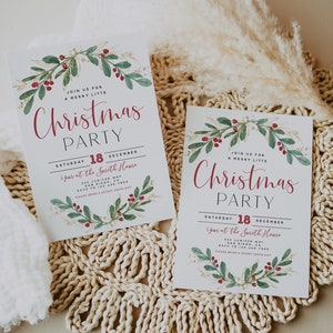 Christmas Party Invitation, Christmas Party Invite, Christmas Party Printable, Holiday Party Invitation, Christmas Invitation Download 705