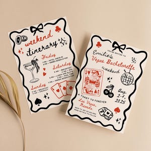EVJF, EVJF, EVJF, EVJF, modèle modifiable d'itinéraire pour le week-end entre filles