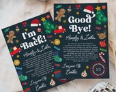 Elf Letter, Elf Arrival letter, Elf Return Letter, Elf I'm Back Christmas Letter, Goodbye elf letter, Canva Template, Elf Hello, Elf Goodbye