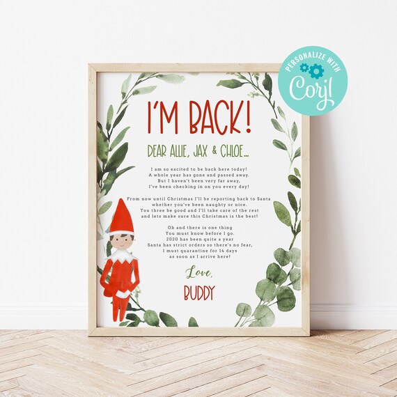 Editable Elf Letter Elf Arrival Letter Elf Welcome Letter