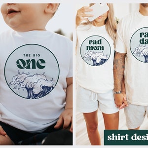 Ontwerpsjabloon The Big One bewerkbare shirt, PNG-shirt grafische Retro Surfing Boy Beach bewerkbare digitale sjabloon direct downloaden 213