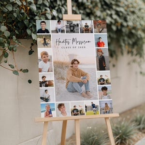 Modern Photo Graduation Invitation Template, Editable Color Grad Party Invite, Senior Boy Graduation Invite, Photo Grad Announcement G5 image 11