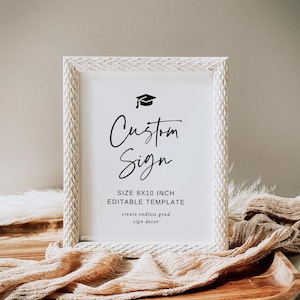 Modern Photo Graduation Invitation Template, Editable Color Grad Party Invite, Senior Boy Graduation Invite, Photo Grad Announcement G5 image 17