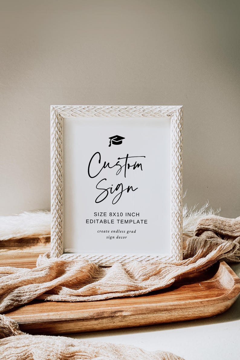 Modern Photo Graduation Invitation Template, Editable Color Grad Party Invite, Senior Boy Graduation Invite, Photo Grad Announcement G5 image 17