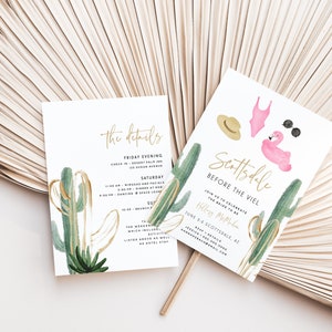 Desert Bachelorette Party, Scottsdale Before the Veil Bachelorette Party Invite Arizona Bachelorette Palm Springs Editable Template 174 image 3