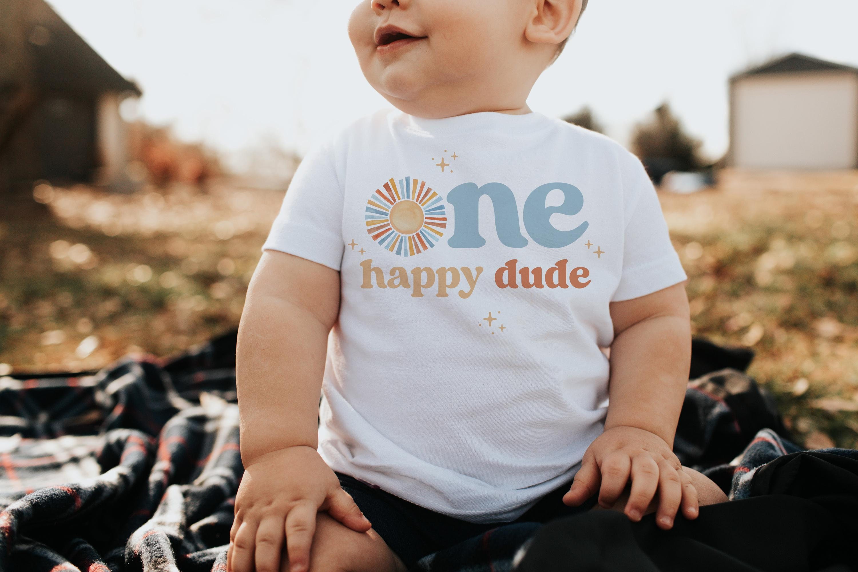 One Happy Dude First Birthday Shirt - Baby Boy Birthday Tshirt For 1st Birthday Celebration