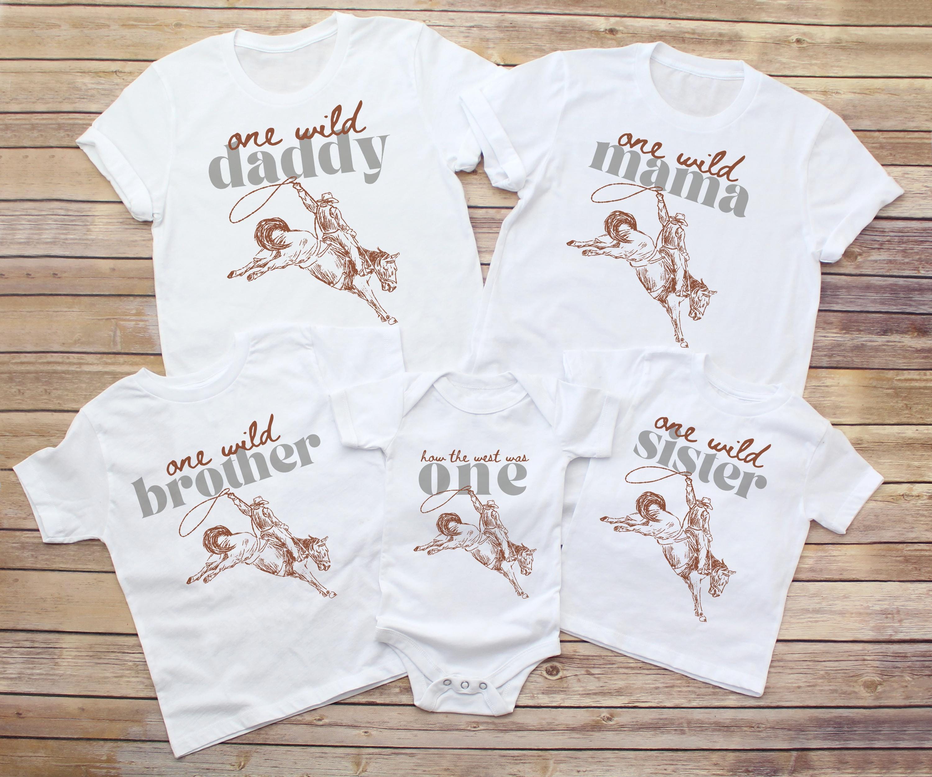 How the West was ONE Birthday Shirt Design Western Cowboy First Birthday Shirt Design, Cowboy Family Birthday Shirts INSTANT DOWNLOAD B2