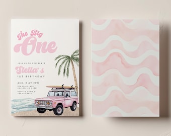 ピンクの「The Big One」フォトマイルストーン、女の子の1歳の誕生日