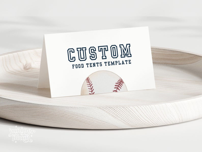 Peut inclure: Carte blanche avec du texte bleu qui dit "CUSTOM FOOD TENTS TEMPLATE" et un graphique de baseball.