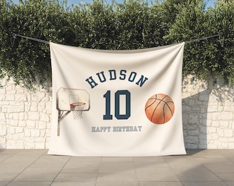 Basketball Birthday Backdrop Template, Basketball Banner Party Decorations, Editable Template, INSTANT DOWNLOAD