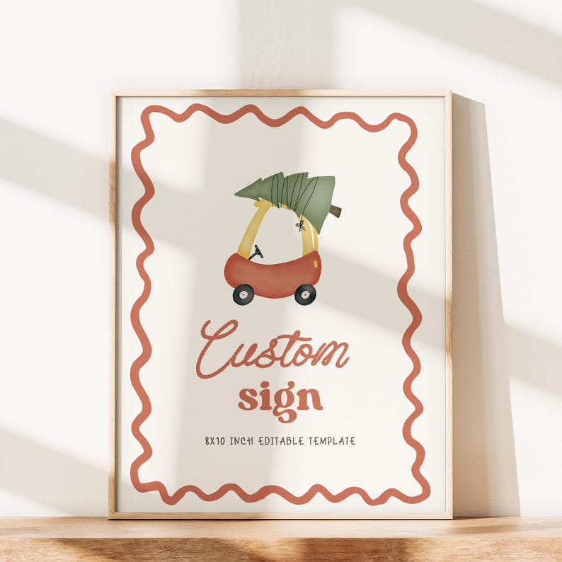 Merry Little Baby Shower Bundle, Christmas Baby Shower, Books for Baby, Diaper Raffle Winter Baby Shower Cozy Car Editable template 192 image 7