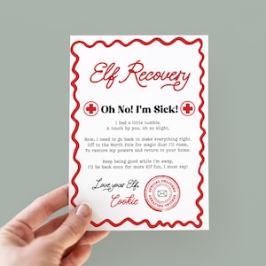 Red Bow Hello From Elf Letter Bundle Elf Arrival Letter Goodbye Letter ...